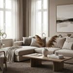 salon appartement couleur taupe