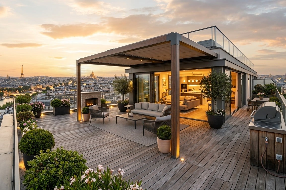 appartement rooftop vue extérieure