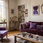 salon appartement couleur violet