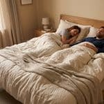 couple dort dans un lit queen size